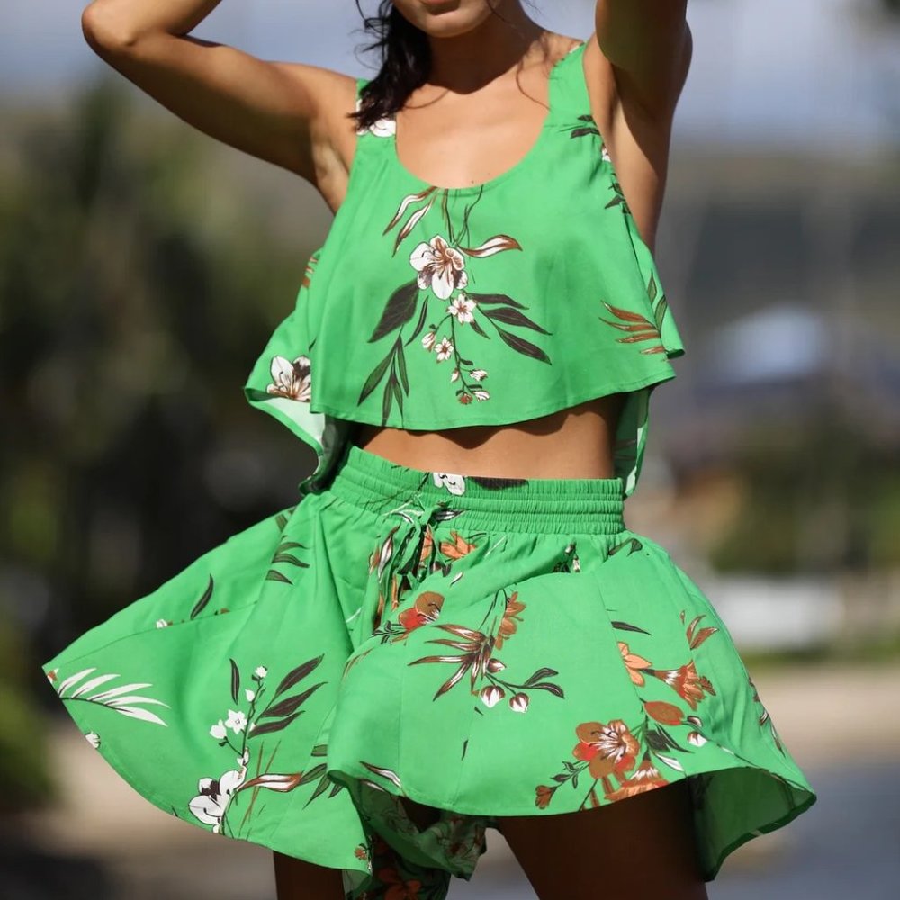 NEW XIX Palms Hana Top and Short Set
